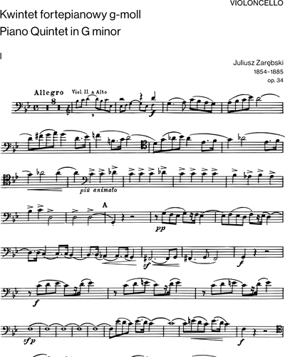 Piano Quintet in G Minor, op. 34 — Juliusz Zarębski