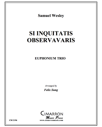 Si Iniquitates Observaveris — Samuel Wesley