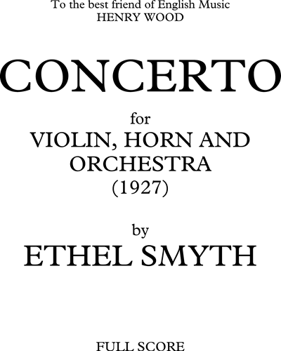 Concerto for Violin and Horn — 埃塞尔·史密斯