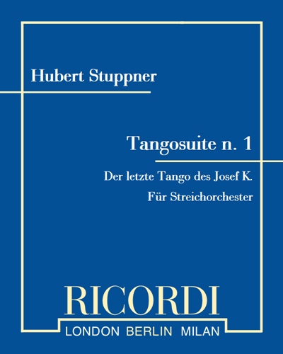 Tangosuite No. 1 (Der letzte Tango des Josef K.) — Hubert Stuppner