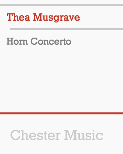 Horn Concerto — 西娅·马斯格雷夫