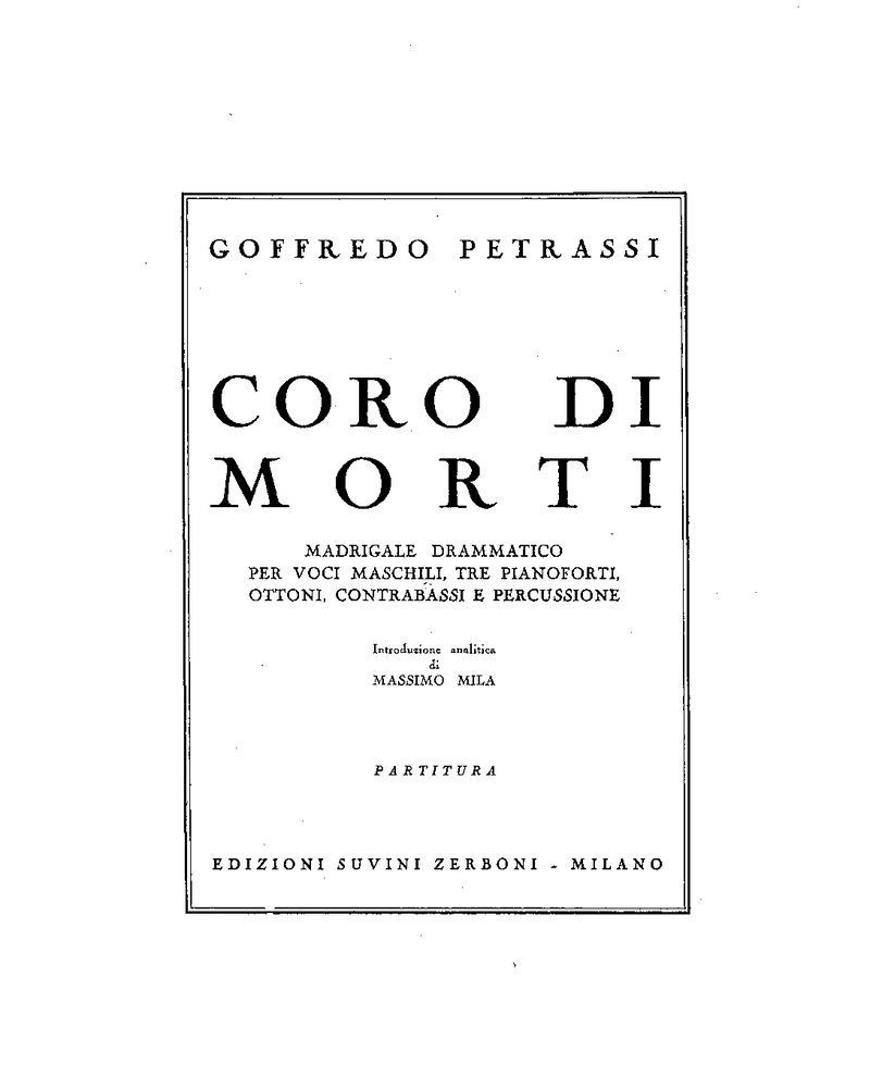 Coro di Morti — 彼得拉西