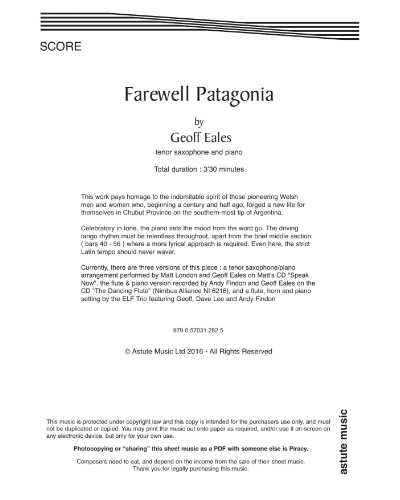 Farewell Patagonia — Geoff Eales