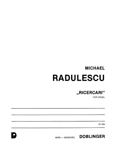 Ricercari — Michael Radulescu