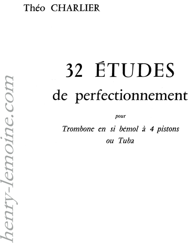 Thirty-two Etudes for Perfection — Théo Charlier