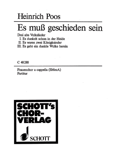 Es muss geschieden sein — Heinrich Poos