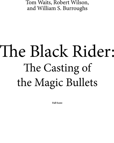 The Black Rider — Tom Waits