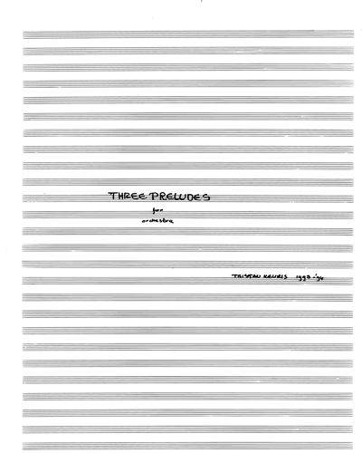 Three Preludes — Tristan Keuris