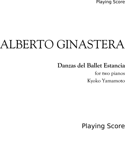 Danzas del Ballet Estancia — 希纳斯特拉