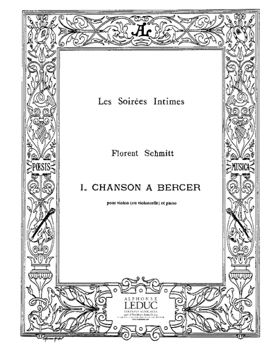 Chanson a Bercer, op. 19 No. 1 — Florent Schmitt