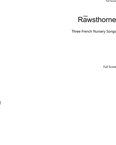Three French Nursery Songs — Alan Rawsthorne