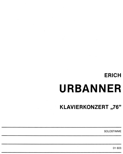 Piano Concerto No. 76 — Erich Urbanner