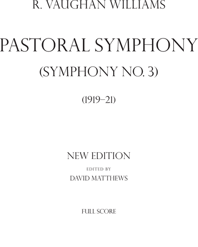 Symphony No. 3 'Pastoral' — Ralph Vaughan Williams