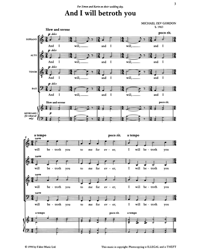 And I will betroth you — Michael Zev Gordon