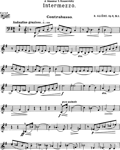 Intermezzo, op. 9 no. 1 — 格利埃尔