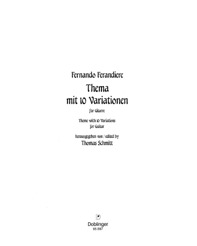 Theme with 10 Variations — Fernando Ferandiere
