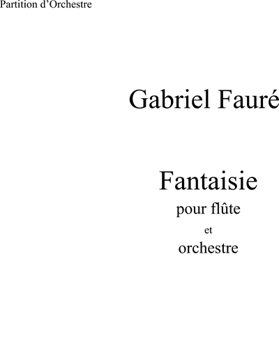 Fantaisie, op. 79 — 福雷