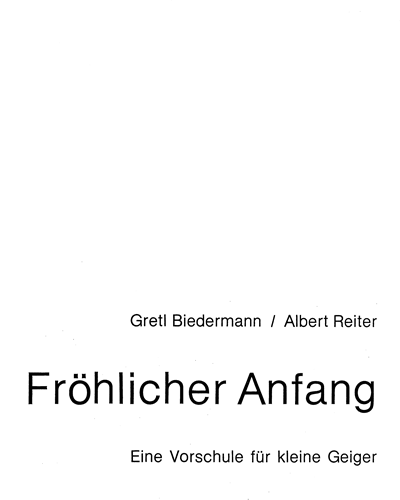 Fröhlicher Anfang, Book 1 — Gretl Biedermann