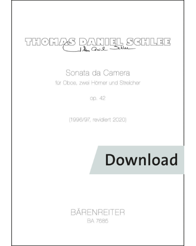 Sonata da Camera für Oboe, zwei Hörner und Streicher op. 42 — Thomas Daniel Schlee