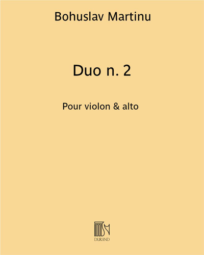 Duo No. 2, H 331 — Bohuslav Martinů