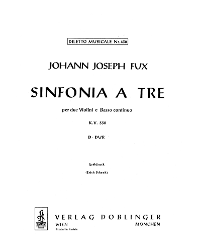 Sinfonia a 3 in D major — Antonio Caldara