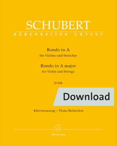 Rondo for Violin and Strings in A major D 438 — 舒伯特