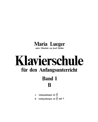 Der Weg zur Musik, Volume 1b — Maria Lueger