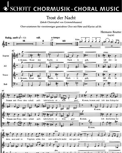 Trost der Nacht — Hermann Reutter