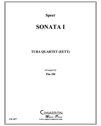 Sonata No. 1 — Daniel Speer
