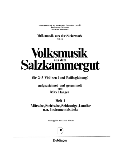 Volksmusik aus der Steiermark, Vol. 14 — Max Haager
