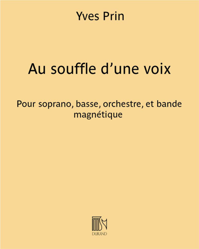 Au souffle d'une voix — Yves Prin