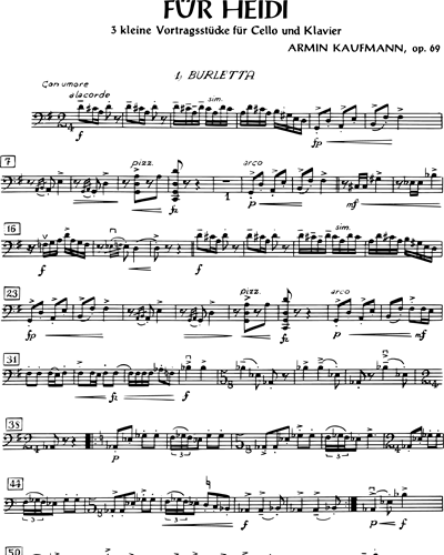 Für Heidi, op. 69 — Armin Kaufmann