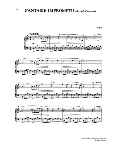 Fantasie Impromptu, op. 66: 2nd Movement — Frédéric Chopin
