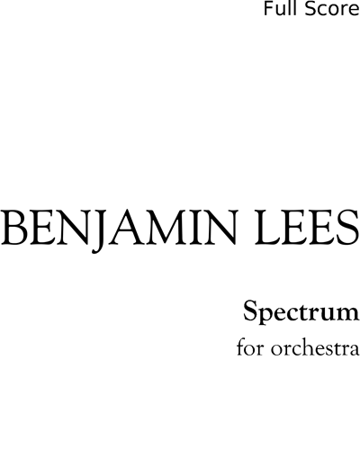 Spectrum — Benjamin Lees