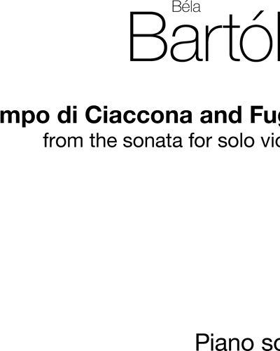 Tempo di Ciaccona e Fuga — Béla Bartók