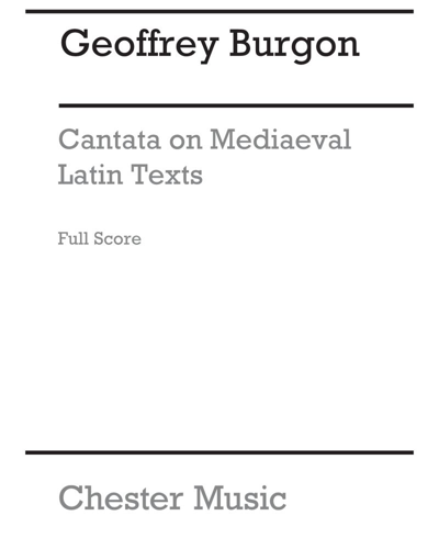 Cantata on Mediaeval Latin Texts — Geoffrey Burgon