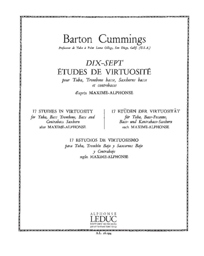 Dix-sept études de virtuosité — Barton Cummings