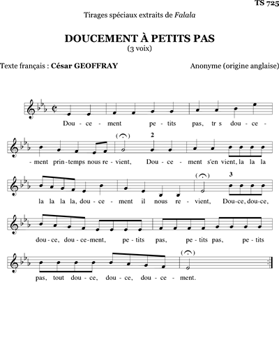 Doucement, à petits pas — César Geoffray