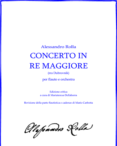 Concerto in D major — Alessandro Rolla