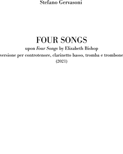 Four Songs — Stefano Gervasoni