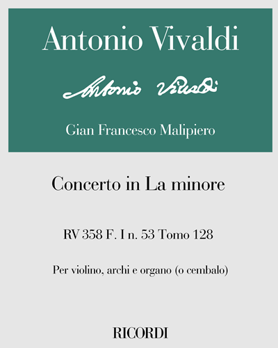 Concerto in A minor, RV 358, F. I no. 53 — Antonio Vivaldi