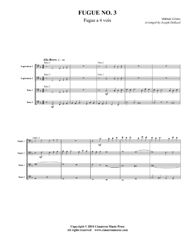Fugue No. 3 — 格林卡