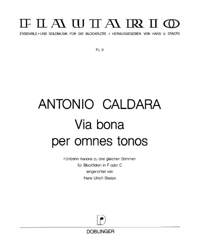 Via bona per omnes tonos — Antonio Caldara