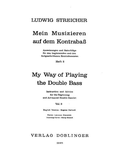 My Music Making on the Double Bass, Book 2 — Ludwig Streicher