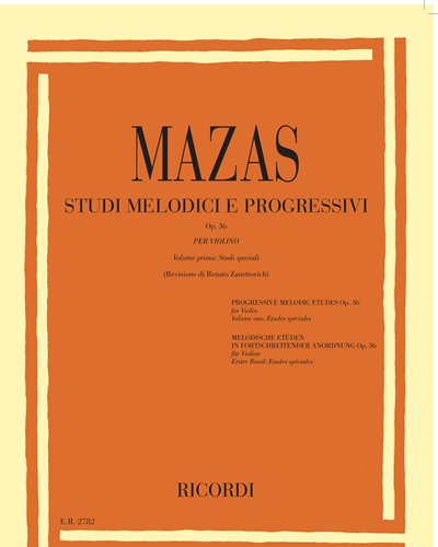 Melodic and Progressive Studies for Violin, op. 36, Vol. 1: Special Studies — Jacques Féréol Mazas