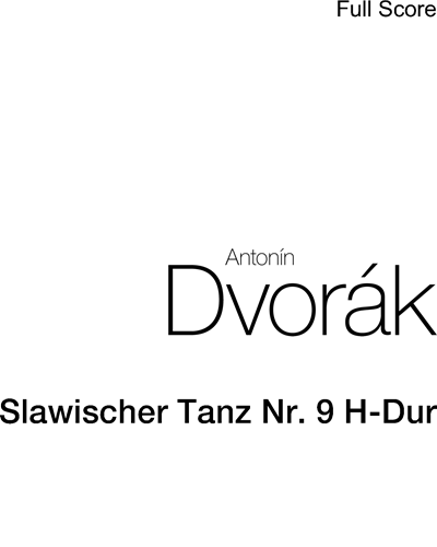 Slavonic Dance No. 9 in B major, op. 72/1 — 德沃夏克
