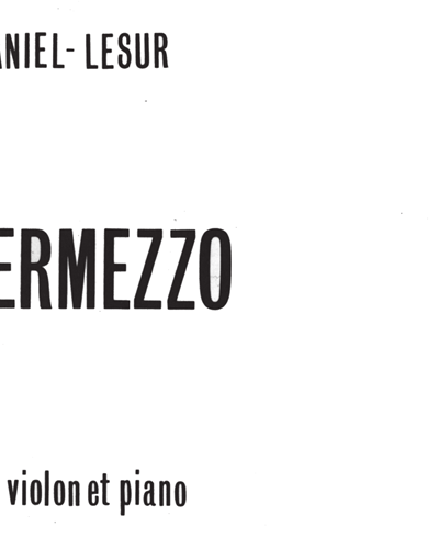 Intermezzo for Violin and Piano — Jean-Yves Daniel-Lesur