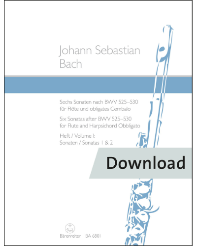 Six Sonatas for Flute and Harpsichord Obbligato — 巴赫