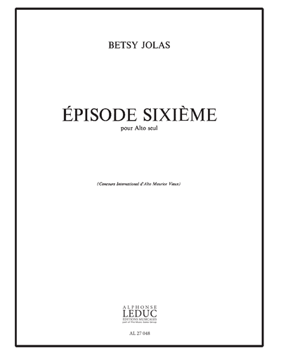 Épisode No. 6 for Solo Viola — Betsy Jolas
