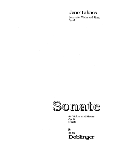 Sonate — Jenő Takács
